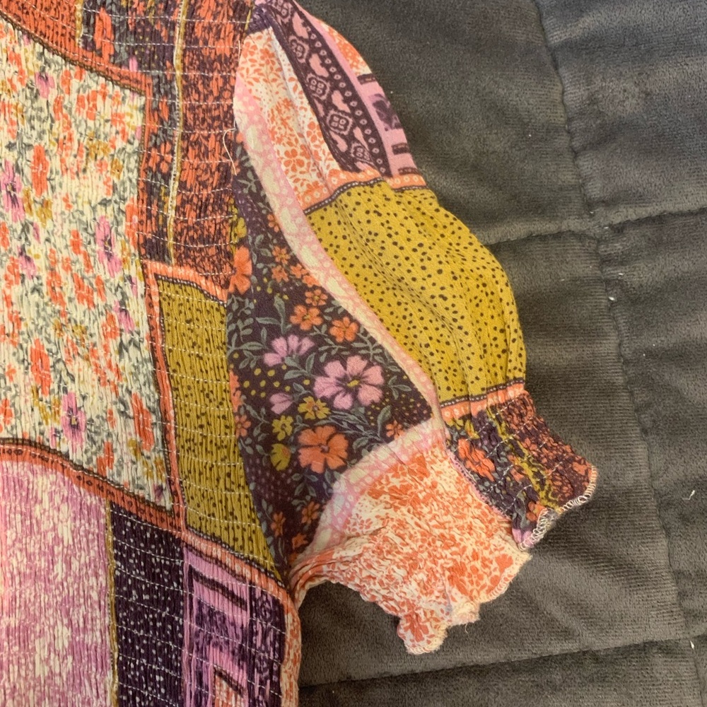 Olivaceous Patchwork Print Dress - image 5